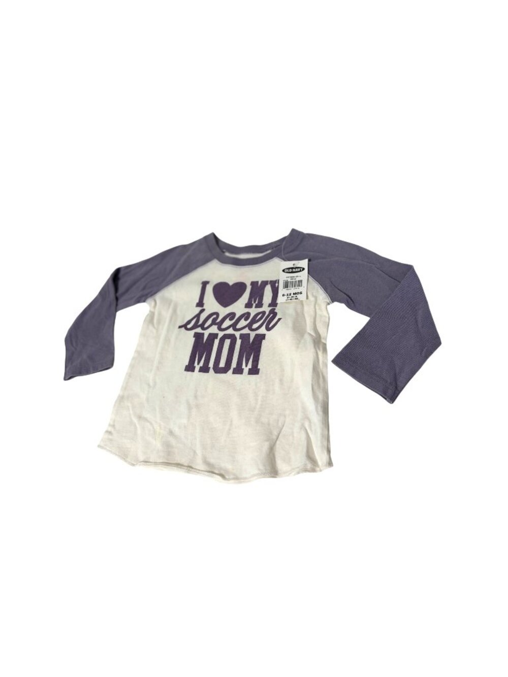 New Old Navy Girls Infant Baby Size 6 12 months jersey tshirt tee long sleeve i